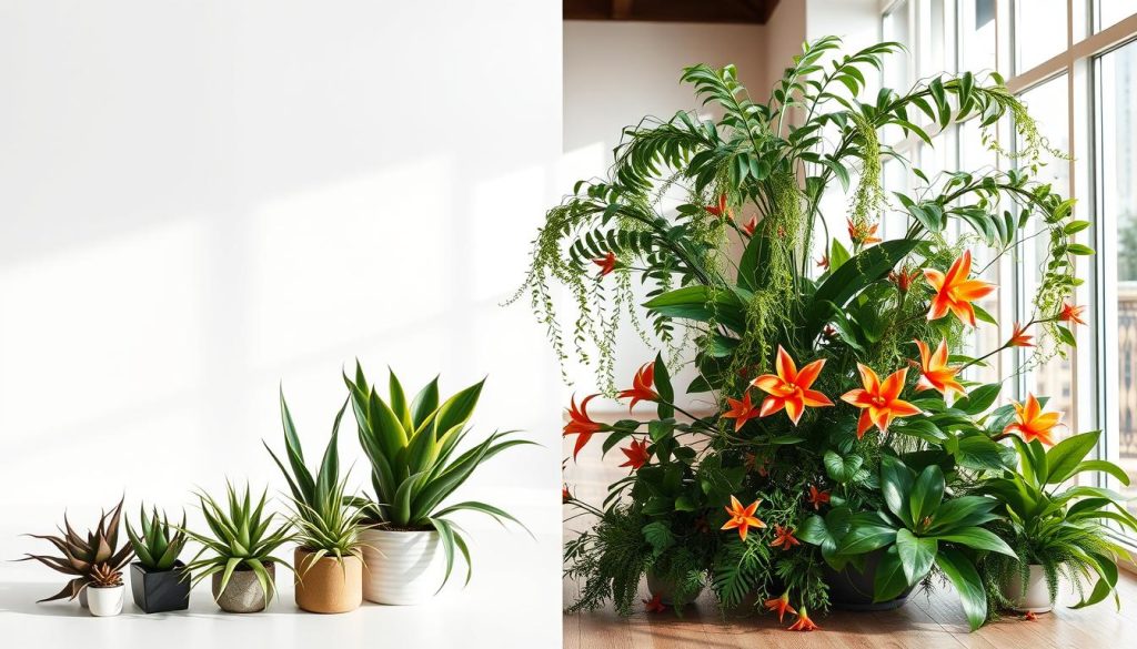 contemporary vs maximalism plant design