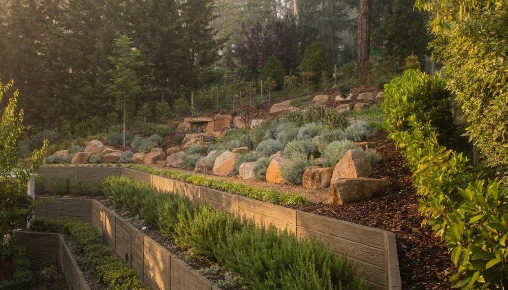 landscape a steep hillside