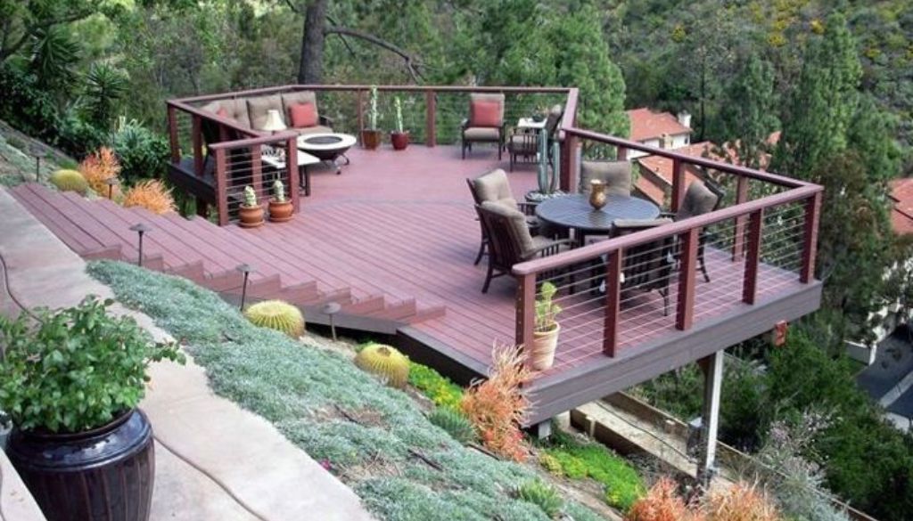 Sloped Garden Deck