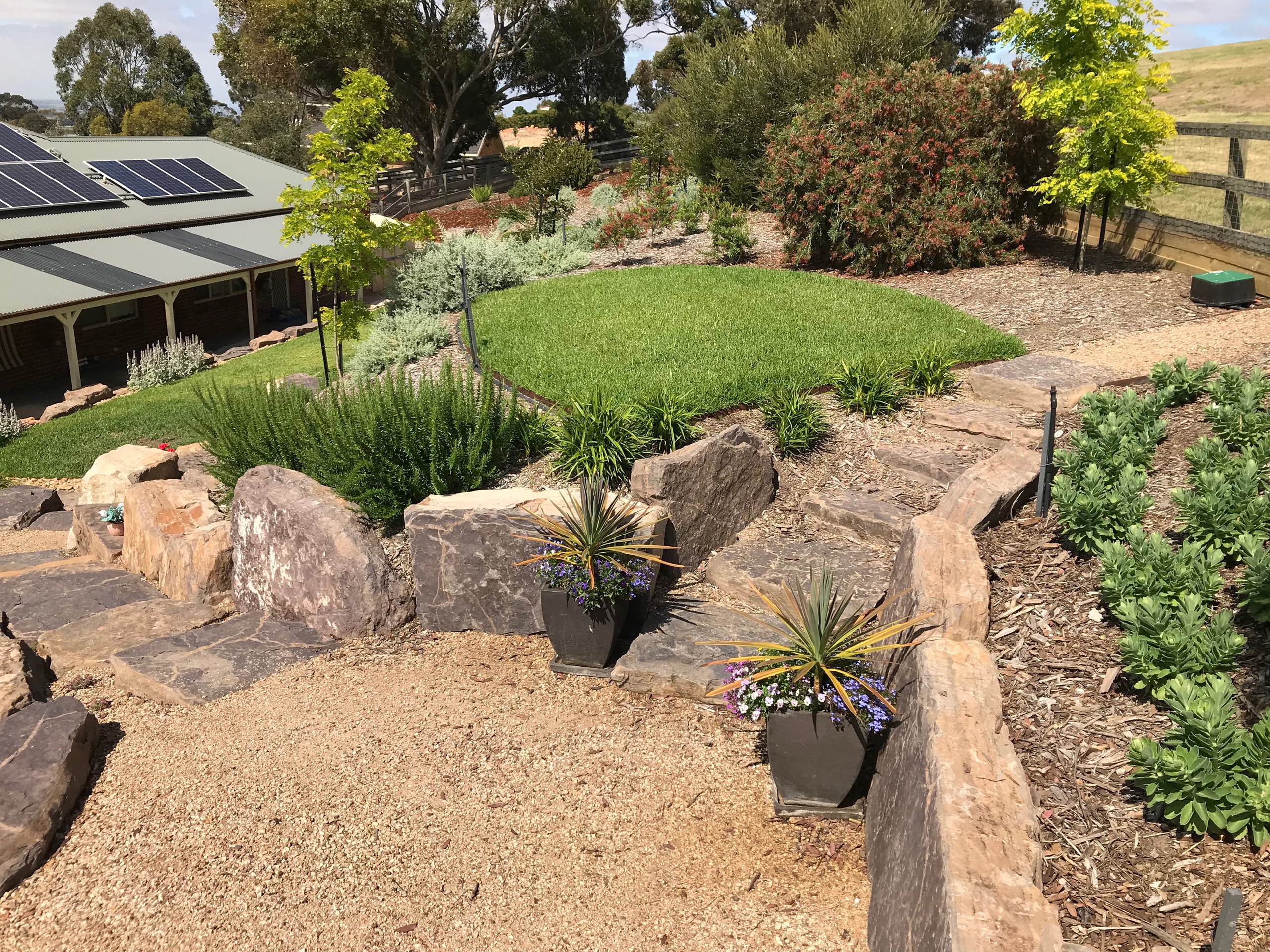 Construction project management on a Kew landscape design build.