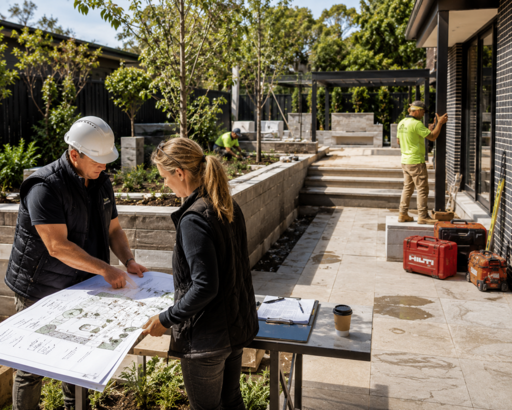 Construction administration and project management on a Canterbury landscape design build