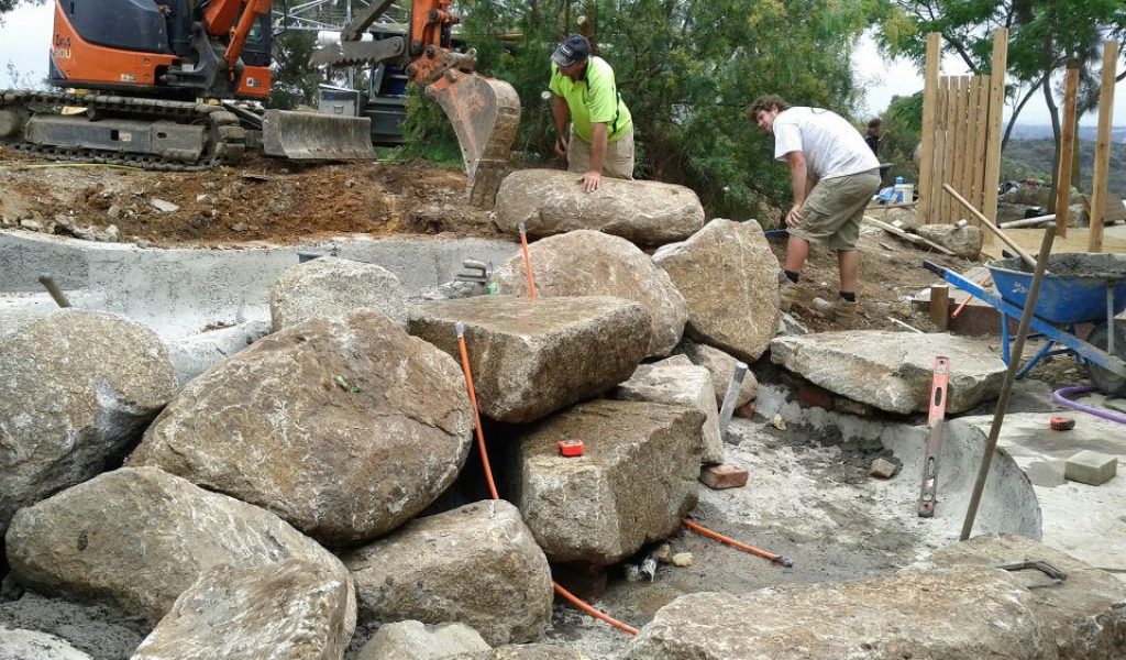 Construction project management on a Camberwell landscape design build.