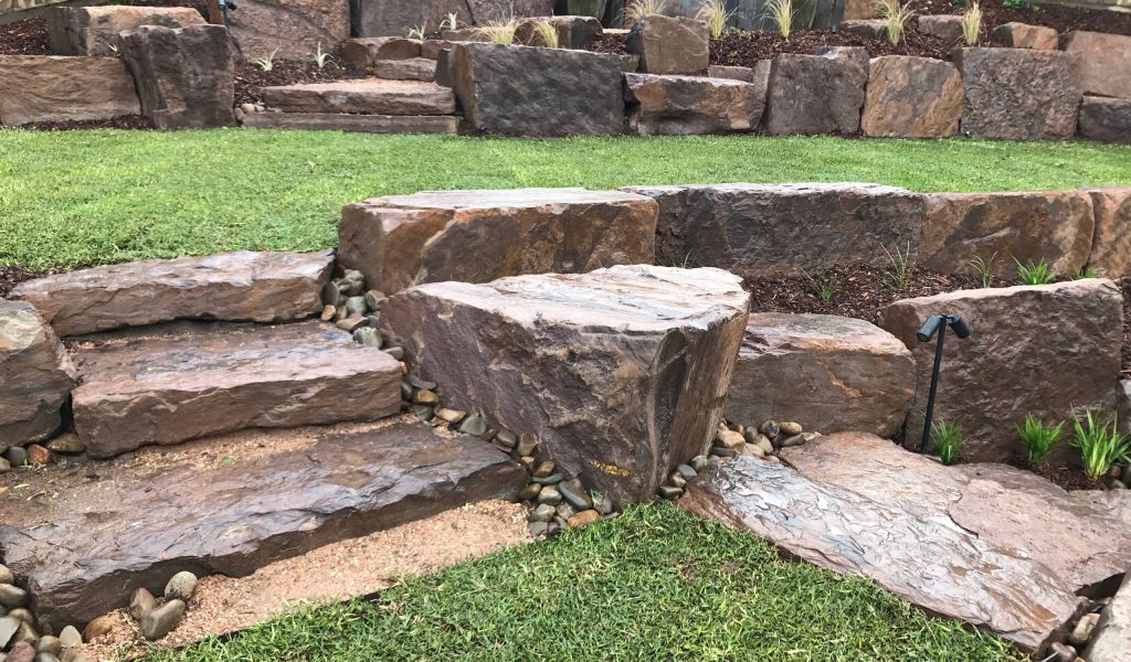 Bluestone patio and outdoor living area for a Camberwell family home.